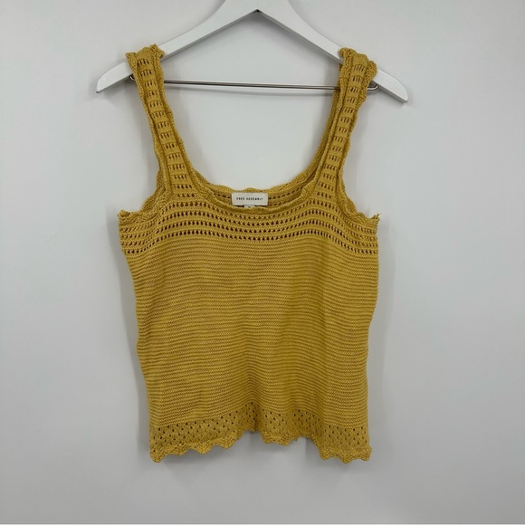 Free Assembly Mustard Yellow Tank Top Size Medium Boho Fall Girl Cozy Basics - Picture 2 of 6